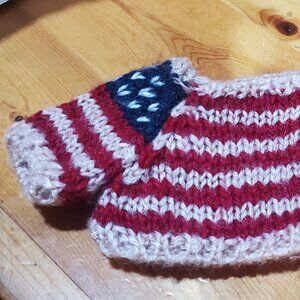 USA Crop Sweater for American Girl type Doll or Cabbage Patch Kids